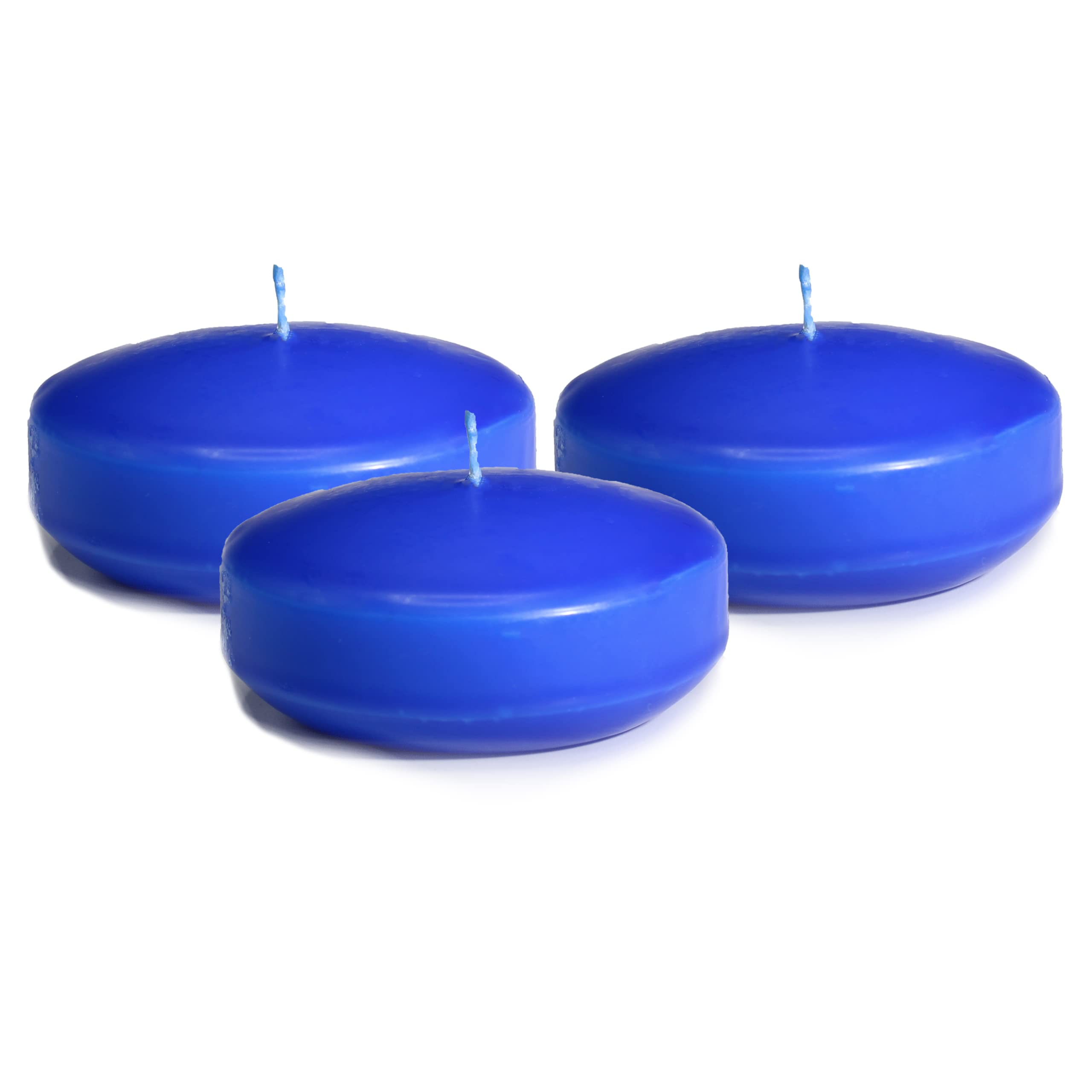 CandleNScent Unscented Floating Candles | 3 Inch - Fits in 3 Inch Vase and Above | Dark Blue | Floats On Water | Pack of 3