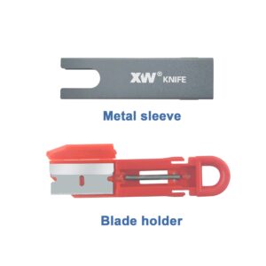 XW Handy Safety Box Cutters, Auto-retractable Razor Blade Carton Cutter for Opening Packages, 10-Pack