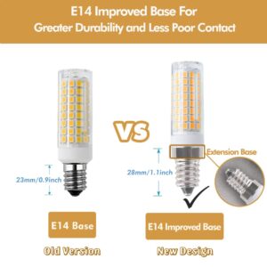 E14 LED Bulb 7W 120V European Light Bulbs Equivalent 75W Incandescent Bulb, Dimmable E14 Base for Cooker Hood Bulbs Turkish lamp Bulb, E14 Socket Light Bulb Warm White 3000K (2 Pack)