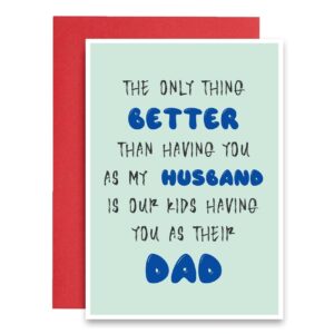 serviky sweet father’s day card from wife, lovely best dad father’s day card for husband, novelty birthday card for him