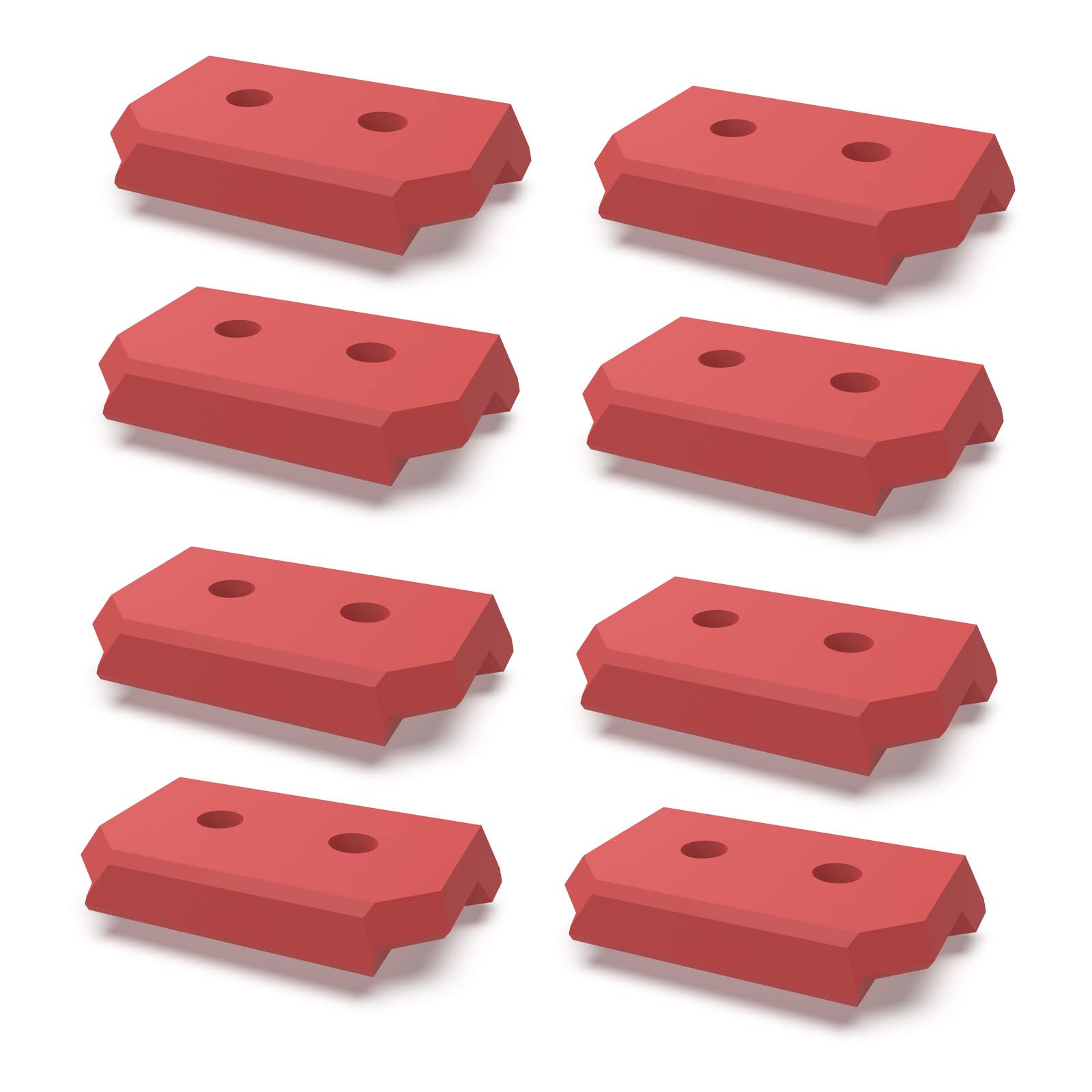 JILINWEI 8 Pcs Mounting Feet for Milwaukee Packout,Mounting Plate Feet Mount Adapter Compatible with Milwaukee Packout System,Red