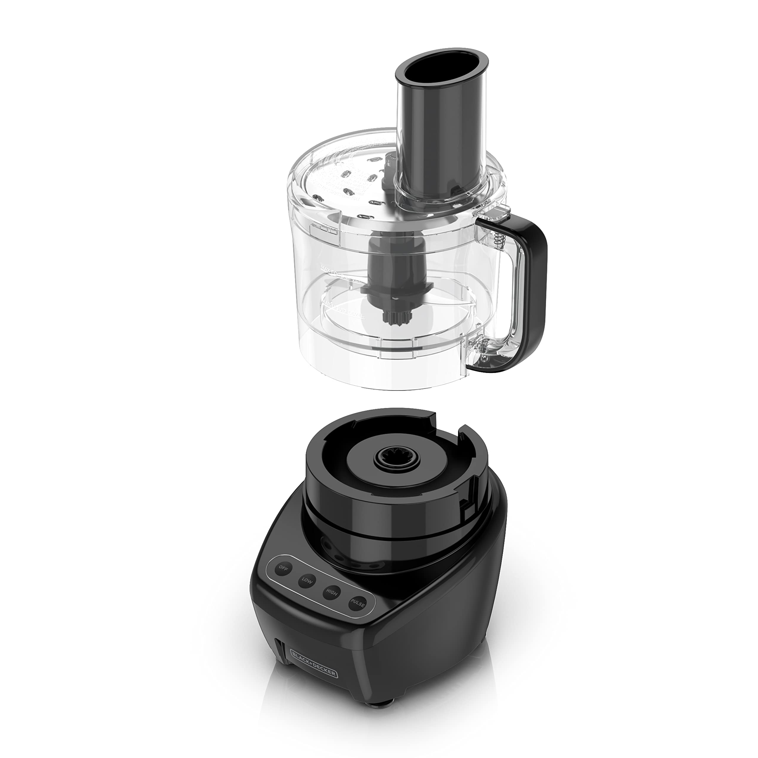 BLACK+DECKER Food Processor and Vegetable Chopper, Stainless Steel Blade, 8-Cup Capacity, 450W Power with Attachments to Shred, Slice, Mince, Grind, and Puree