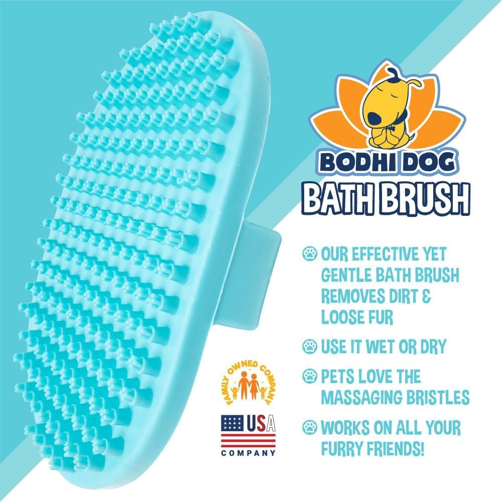 Bodhi Dog Shampoo Brush | Pet Shower & Bath Supplies for Cats & Dogs | Dog Bath Brush for Dog Grooming | Long & Short Hair Dog Scrubber for Bath | Professional Quality Dog Wash Brush