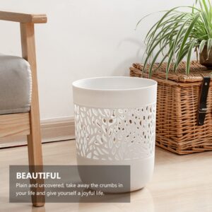 OSALADI Trash Can, 16L Capacity, White, Polypropylene Material, Ideal for Home, Office, Kitchen, Bathroom