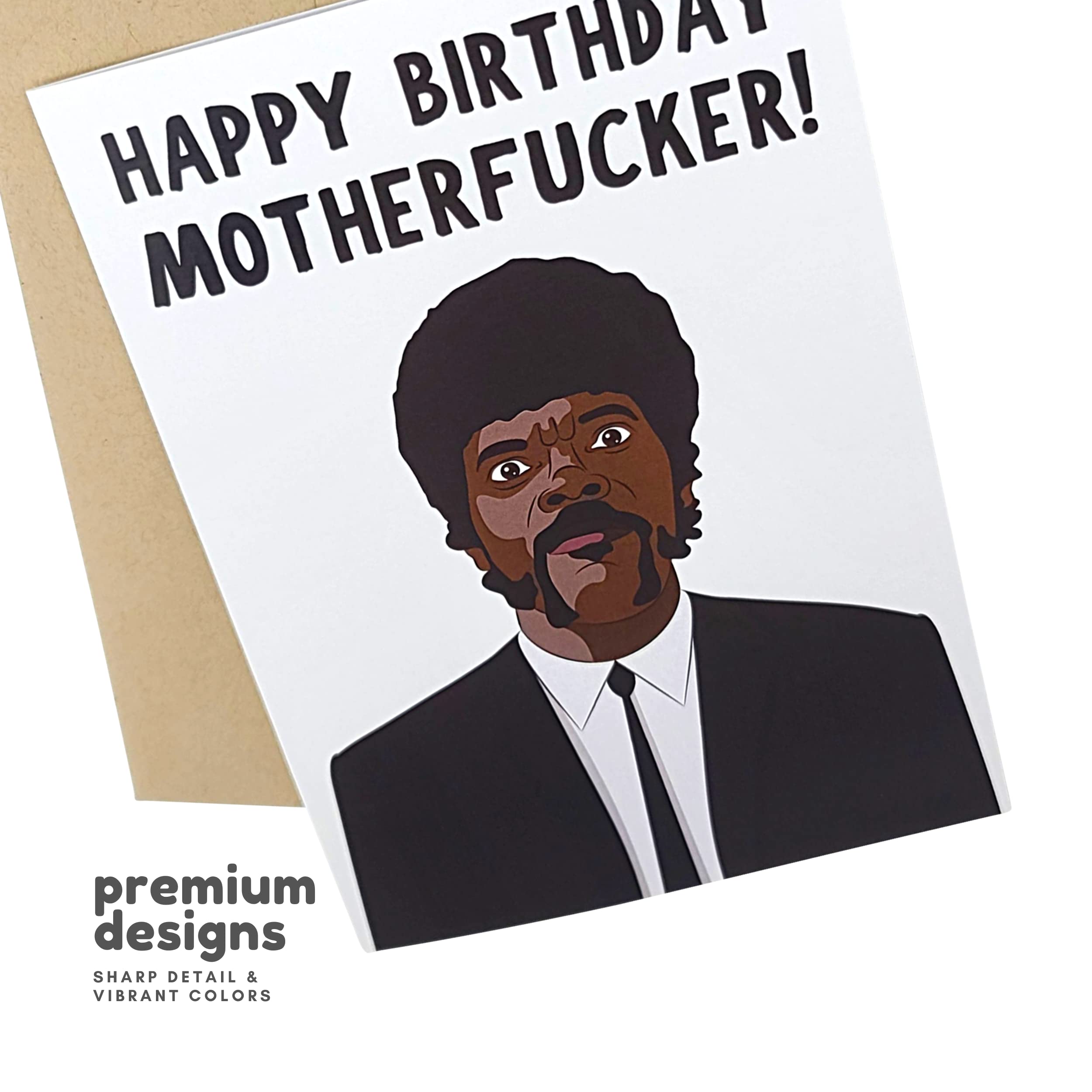 Sleazy Greetings Funny Happy Birthday Card For Men Women | Samuel L Jackson Rude Bday Card For Him Or Her | Dirty Adult Friend Birthday Card with Envelope