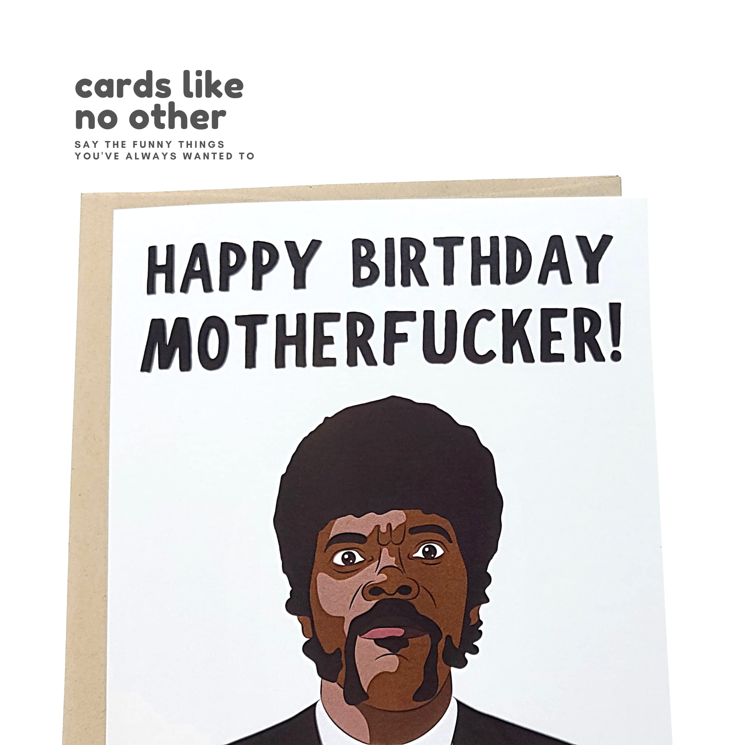 Sleazy Greetings Funny Happy Birthday Card For Men Women | Samuel L Jackson Rude Bday Card For Him Or Her | Dirty Adult Friend Birthday Card with Envelope