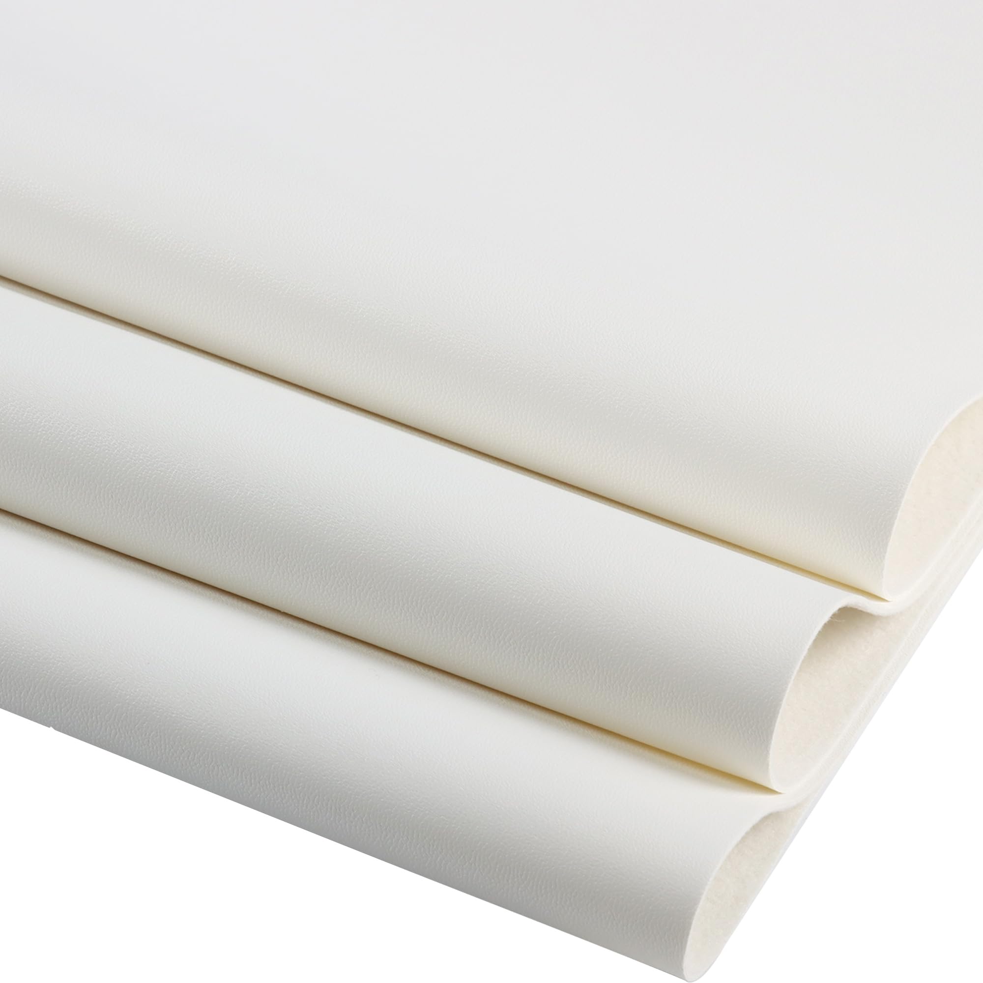 Ramya Smooth Solid Color White Faux Leather Sheets 1Rolls 12"x 53" (30cm x 135cm),Faux Leather is Great for Handmade DIY Craft Projects, Bows,Leather Earrings (White)