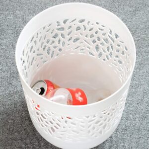 OSALADI Trash Can, 16L Capacity, White, Polypropylene Material, Ideal for Home, Office, Kitchen, Bathroom