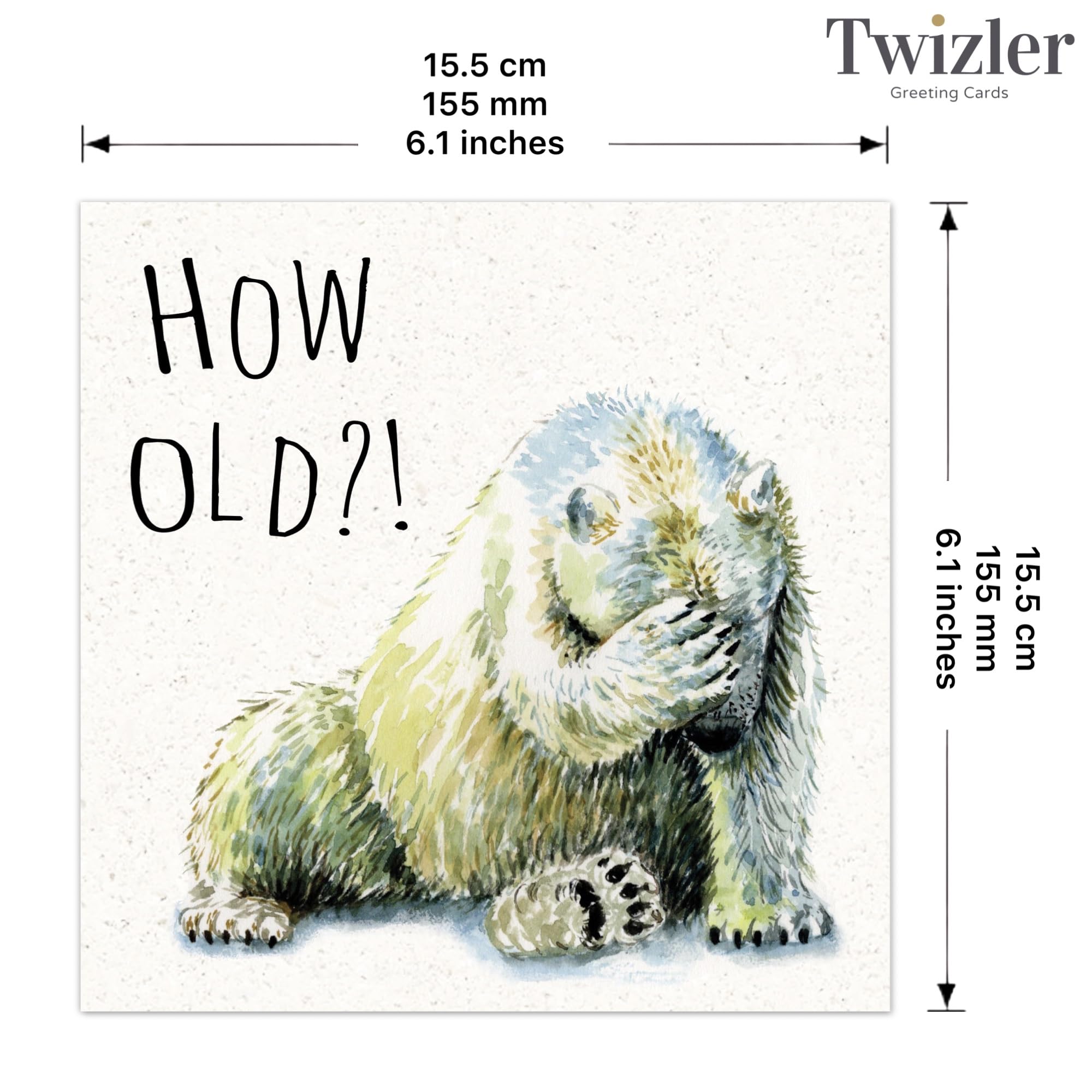 Twizler Funny Birthday Card Polar Bear – Funny Card Birthday – Happy Birthday Card – Funny Birthday Card Men – Funny Birthday Card Women – Funny Birthday Card For Him – Funny Birthday Card For Her