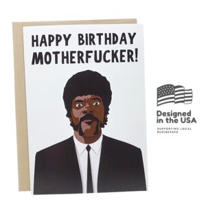 Sleazy Greetings Funny Happy Birthday Card For Men Women | Samuel L Jackson Rude Bday Card For Him Or Her | Dirty Adult Friend Birthday Card with Envelope