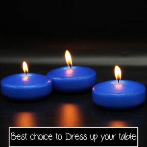 CandleNScent Unscented Floating Candles | 3 Inch - Fits in 3 Inch Vase and Above | Dark Blue | Floats On Water | Pack of 3