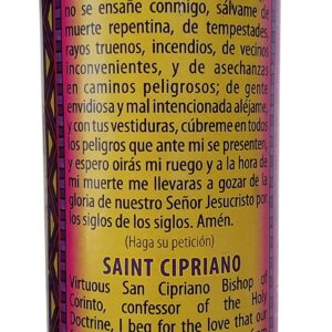 Staci19 San Cipriano Purple Pillar Candle