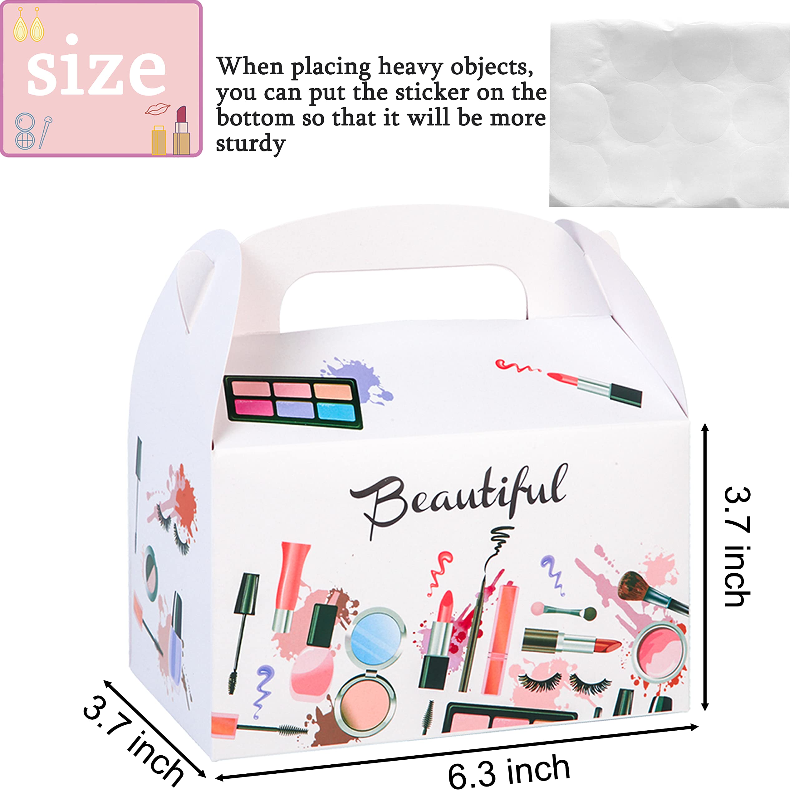 C L cooper life 24pcs Spa Day Makeup Treat Boxes Makeup Party Favor Goodie Gift Boxes for Female Bridal Shower Bachelorette Salon Cosmetics Themed Birthday Party