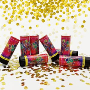 confetti poppers cannons for wedding birthday graduation baby shower kids fun party supplies decorations and favors (gold)