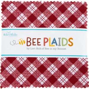 Lori Holt Bee Plaids 5" Stacker 42 5-inch Squares Charm Pack Riley Blake Designs 5-12020-42