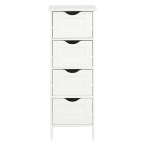 Bathroom Furniture Sets Floor Cabinet for Living Room Kitchen Study Entryway 4 Drawers, Towel Rack