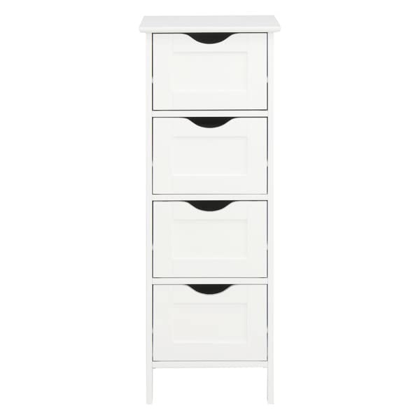 Bathroom Furniture Sets Floor Cabinet for Living Room Kitchen Study Entryway 4 Drawers, Towel Rack