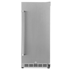 NewAir 15" Commercial Beverage Refrigerator | Weatherproof Stainless Steel Fridge | Built-In or Freestanding Outdoor Patio Fridge For Beer, Wine, Food NCR032SS00