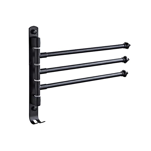 BUNCC Multifunction Towel Bar Swing Towel Holder Swivel Towel Rail Hardware Stainless Steel Towel Rack Bath Rack Wall Mounted Towel Rack Holder for Kitchen Bathroom Toilet