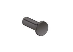 axor universal circular 3-inch modern small hook in brushed black chrome, 42811340