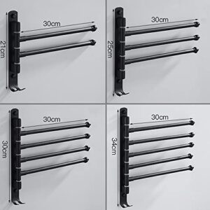 BUNCC Multifunction Towel Bar Swing Towel Holder Swivel Towel Rail Hardware Stainless Steel Towel Rack Bath Rack Wall Mounted Towel Rack Holder for Kitchen Bathroom Toilet