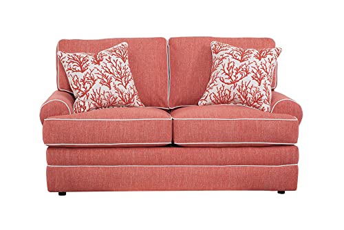 American Furniture Classics Coral Springs Model 8-020-S260C Loveseat with Two Matching Pillows