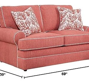 American Furniture Classics Coral Springs Model 8-020-S260C Loveseat with Two Matching Pillows