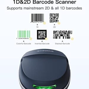 Inateck QR Barcode Scanner, 2D Wireless Barcode Scanner, 3 in 1 Barcode Reader, Screen Scanning, BCST-54 Blue