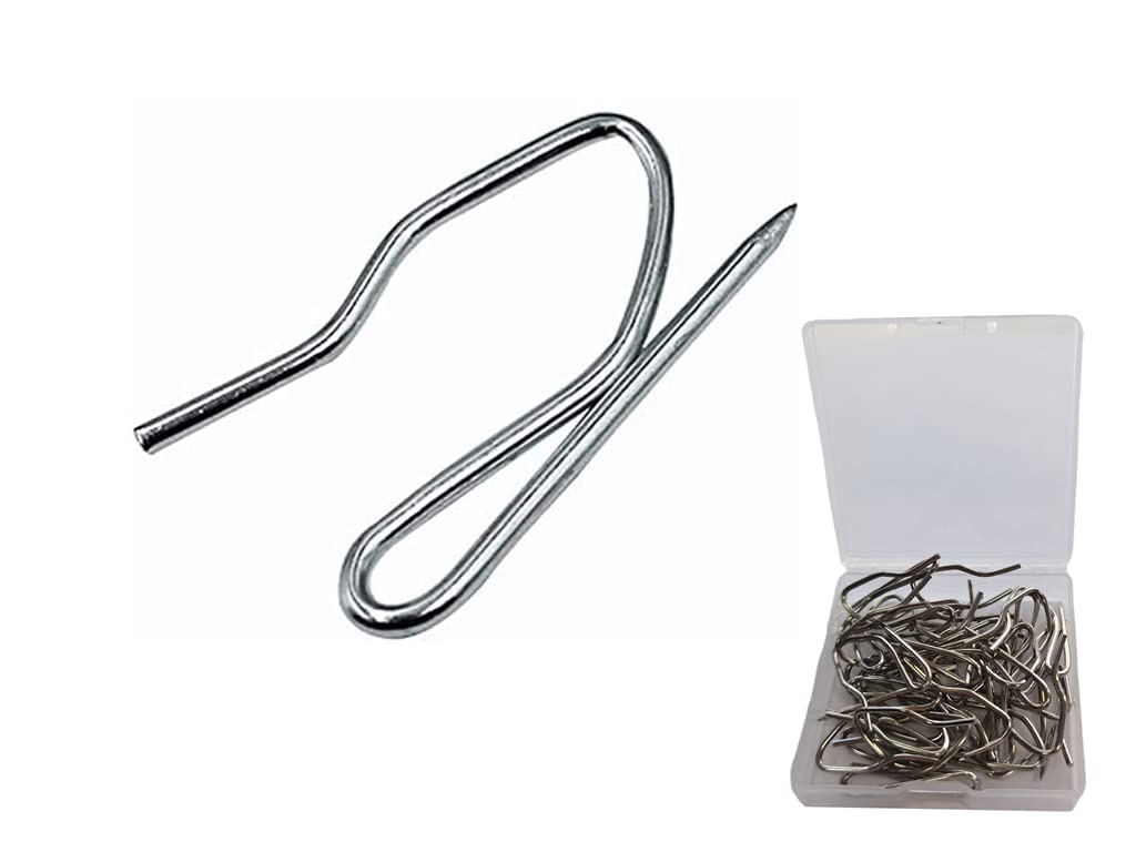 LKERLAN Heavy-Duty Offset Pin-On Drapery Hooks, 28 Hooks per Pack (28)