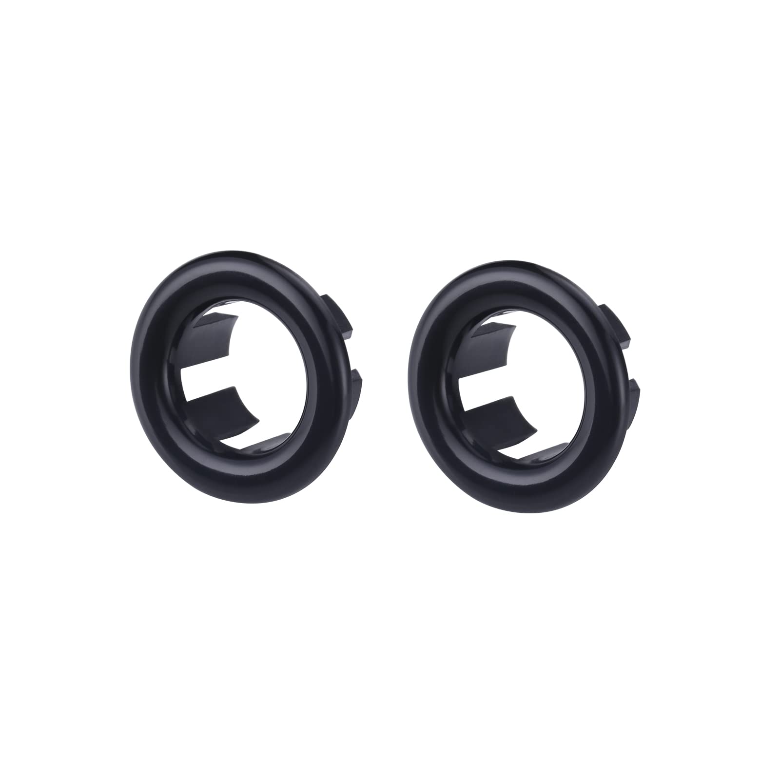 ARCORA 2 Pack Sink Overflow Ring Matte Black Bathroom Kitchen Sink Basin Trim Overflow Cover Hole Insert Cap