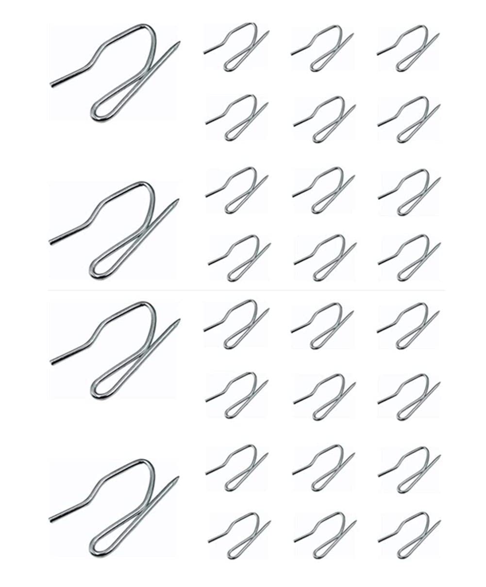 LKERLAN Heavy-Duty Offset Pin-On Drapery Hooks, 28 Hooks per Pack (28)