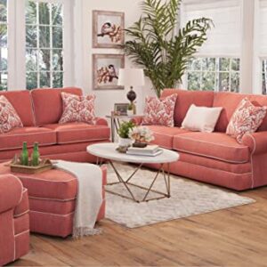 American Furniture Classics Coral Springs Model 8-020-S260C Loveseat with Two Matching Pillows