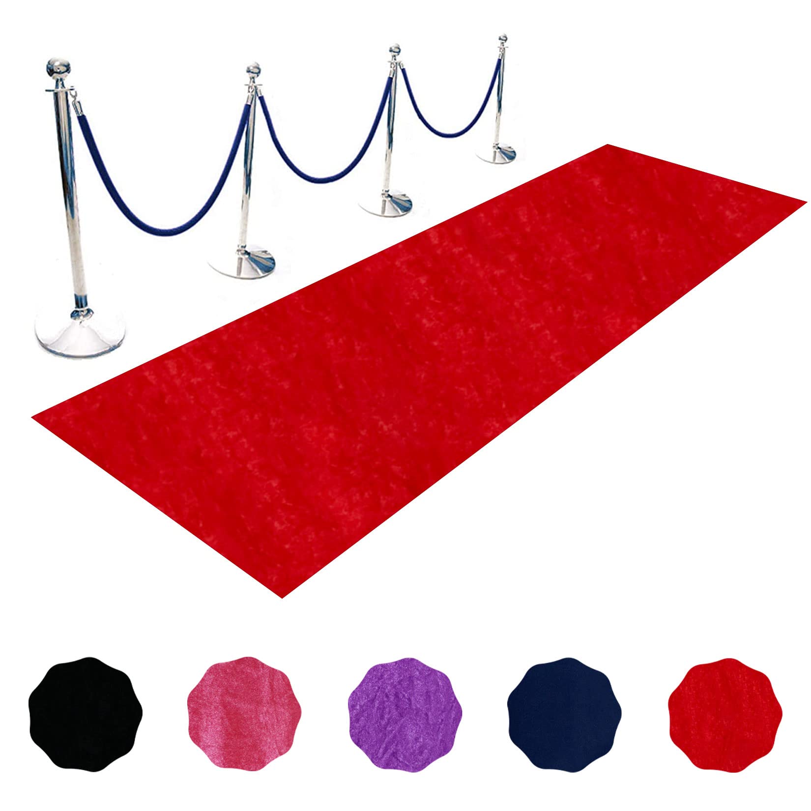 Red Carpet Runner for Party Wedding Aisle Decorations 4FTx15FT Aisle Runners for Weddings Red Aisle Runner Velvet Fabric Carpet Rug Wedding Runner Aisle Outdoor for Bridal Shower Holiday Decorations