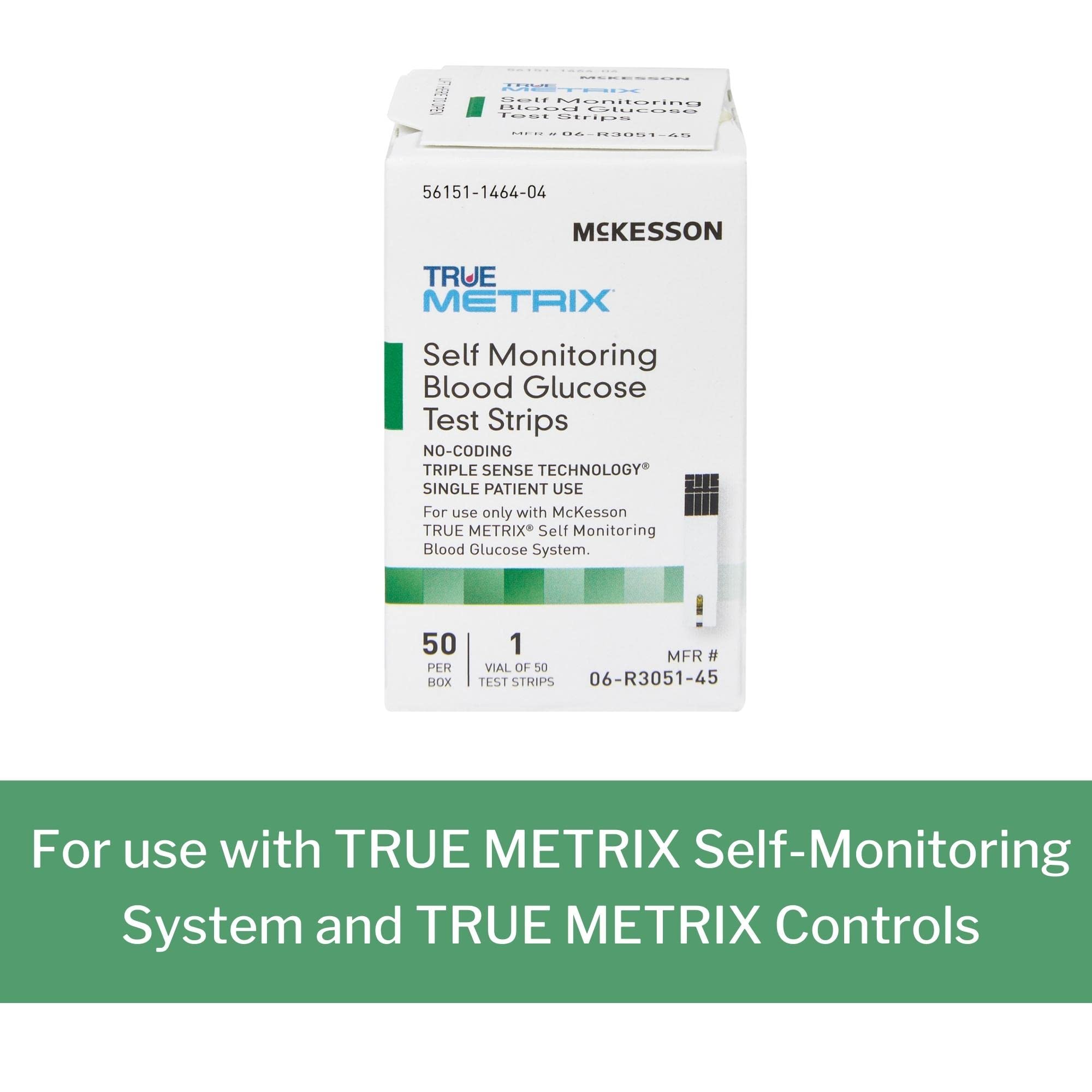 McKesson TRUE METRIX Self-Monitoring Blood Glucose Test Strips, 50 Strips, 3 Packs, 150 Total