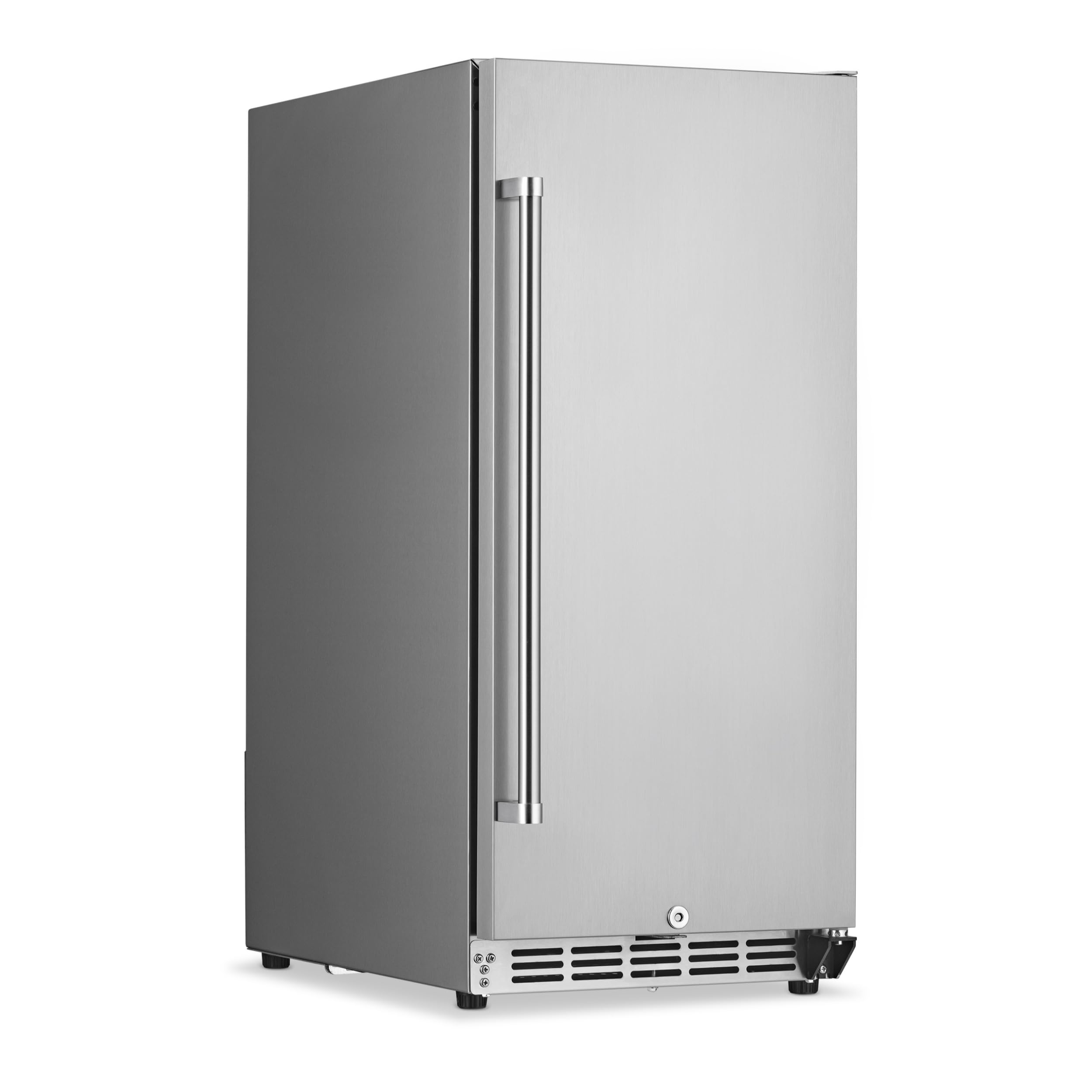 NewAir 15" Commercial Beverage Refrigerator | Weatherproof Stainless Steel Fridge | Built-In or Freestanding Outdoor Patio Fridge For Beer, Wine, Food NCR032SS00