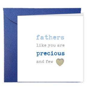 misaria simple father's day card,birthday card for father from daughter son,special greeting card for dad,you are precious and few,ms-fqk2-1