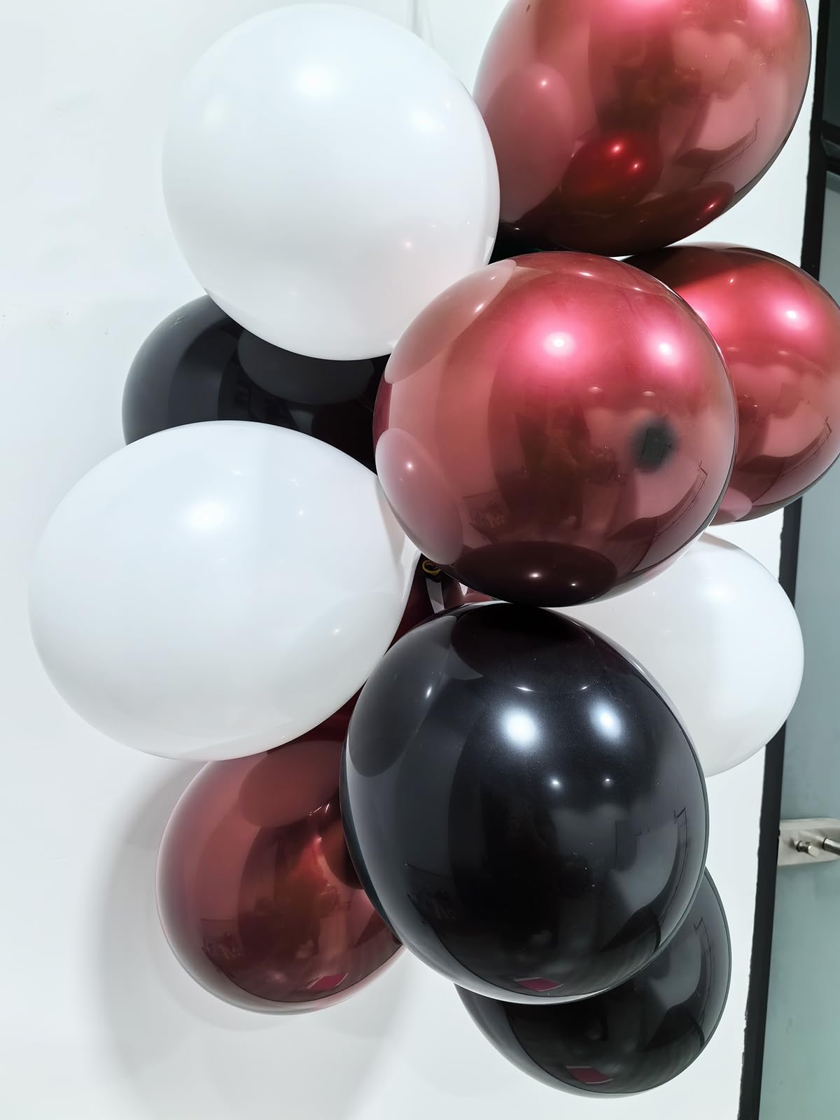 Graduation Decorations Maroon Black 2024/Burgundy Black Graduation Party Decorations 30Pcs Burgundy White Black Balloons/Maroon Party Decorations Birthday Wedding/Maroon Graduation Party