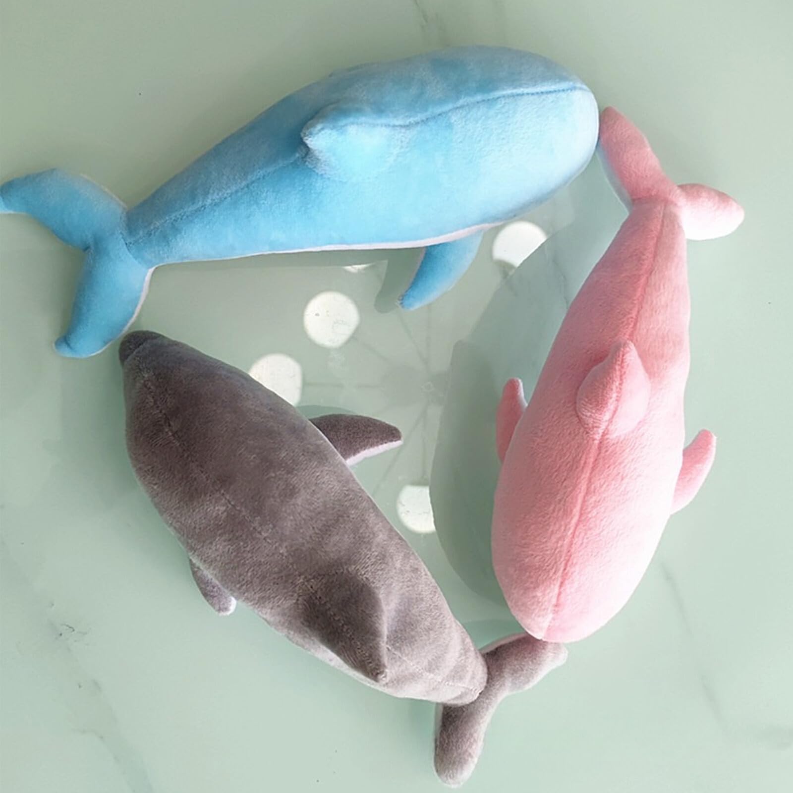 Dolphin Stuffed Animals Plush Pillow Super Soft Sea Animal Plush Toys Dolls for Boys Girls Sleeping Cushion Gift (50cm/19.68in, Grey)