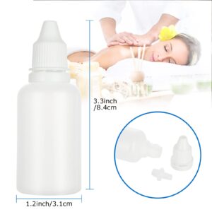 AKOLAFE 100PCS 30ml Plastic Empty Liquid Dropper Bottles with Caps 1oz Refillable Ldpe Plugs Essential Oil Bottle Container Empty Squeezable Liquid Dropper Bottle for Travelers