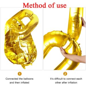 AYRXG 26 Pieces 80s 90s Party Decorations Inflatable Radio Boombox Inflatable Mobile Phone 16 Inch Gold Inflatable Foil Chain Balloons for Cosplay Props Hip Hop Theme Birthdays Weddings Graduations