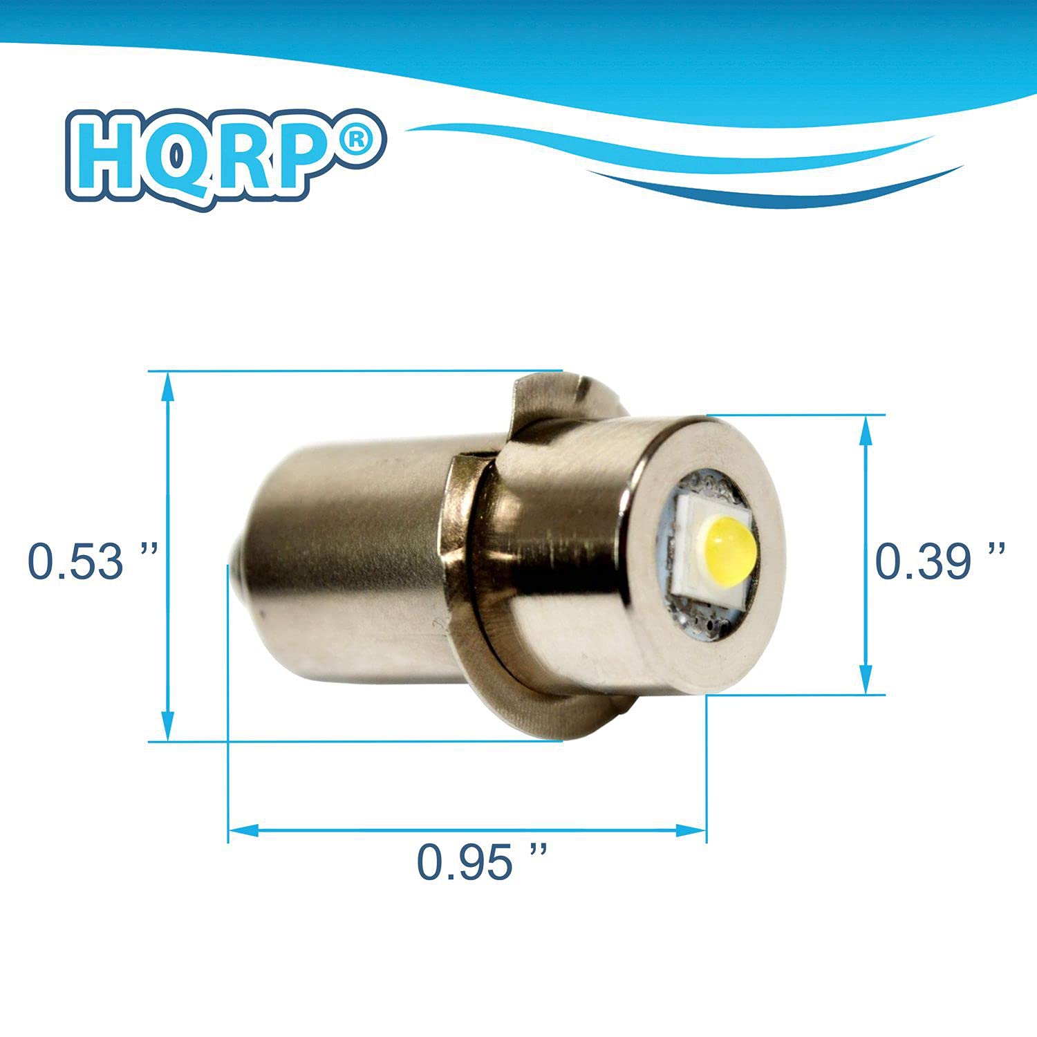 HQRP High Brightness Upgrade LED Light Bulb Compatible with DeWalt: DW908 / DW919 / DW906 / DW918 / DW904 / DW902 / DW904 / DW9043 / DW9083 / DW9063 / DW9023 Flashlights