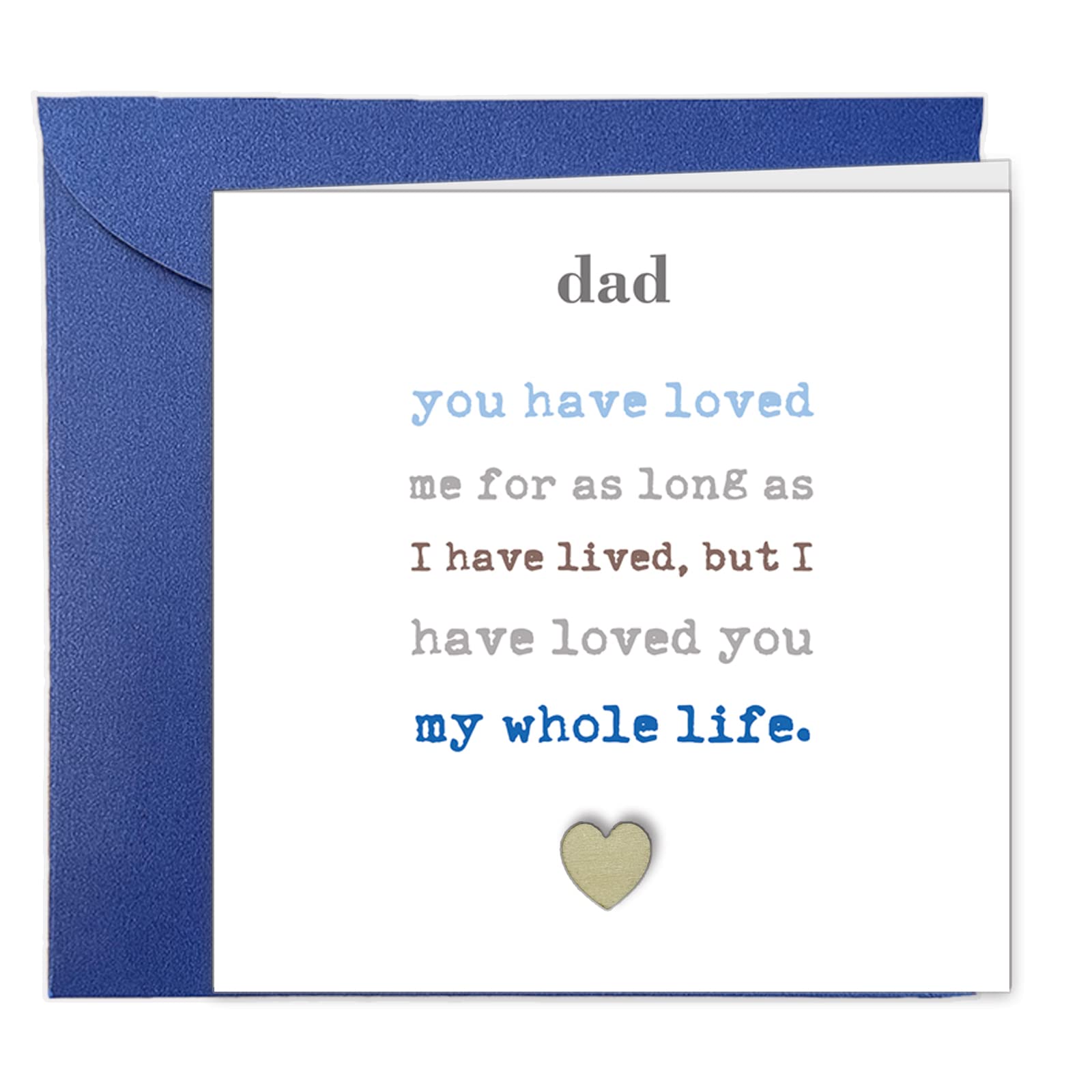 Misaria Special Father's Day Card,Birthday Card for Father from Daughter Son,Sentimental Card for Dad,Thank You Dad,Love You My Whole Life,MS-FQK1-1