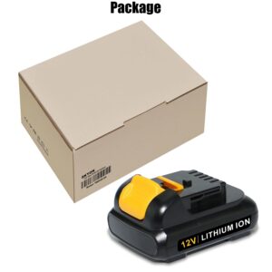 SKYON 12V 4.0Ah DCB124 Battery Replacement for 12V Max Battery DCB124 3Ah DCB122 2Ah DCB120 1.5Ah Lithium-Ion Battery Compatible with Dewalt All 12V Max Cordless Power Tools Battery