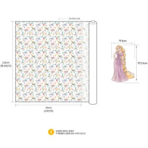 Premium Quality Disney Cotton Fabric Princess Character Fabric by The Yard 44" Wide (Rainbow Princess(Ivory))