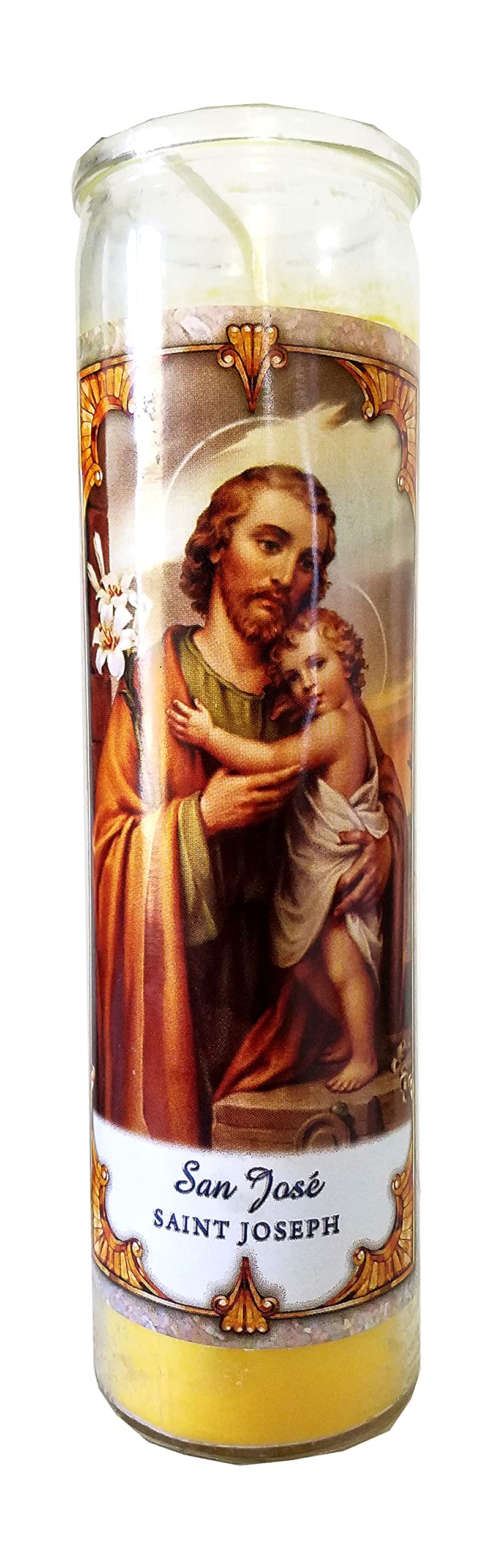 Saint Joseph (San Jose) Yellow Devotional Candle