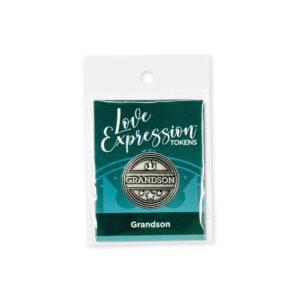 Grandson Love Expression Coin, Pocket Keepsake Gifts of Appreciation for Boys from Grandparents, Birthday & Special Occasion Distance Gifts, Tokens of Appreciation for Family