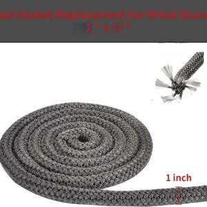 BSTFLEX Graphite Impregnated Fiberglass Rope Seal Gasket Replacement for Wood Stoves- 1/4" x 84"