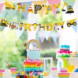 BIEUFBJI Construction Birthday Party Supplies Banner, Construction Party Supplies Decoration Set for Birthday Party, for Boys Birthday Baby Shower Engineering Theme Party Favors.