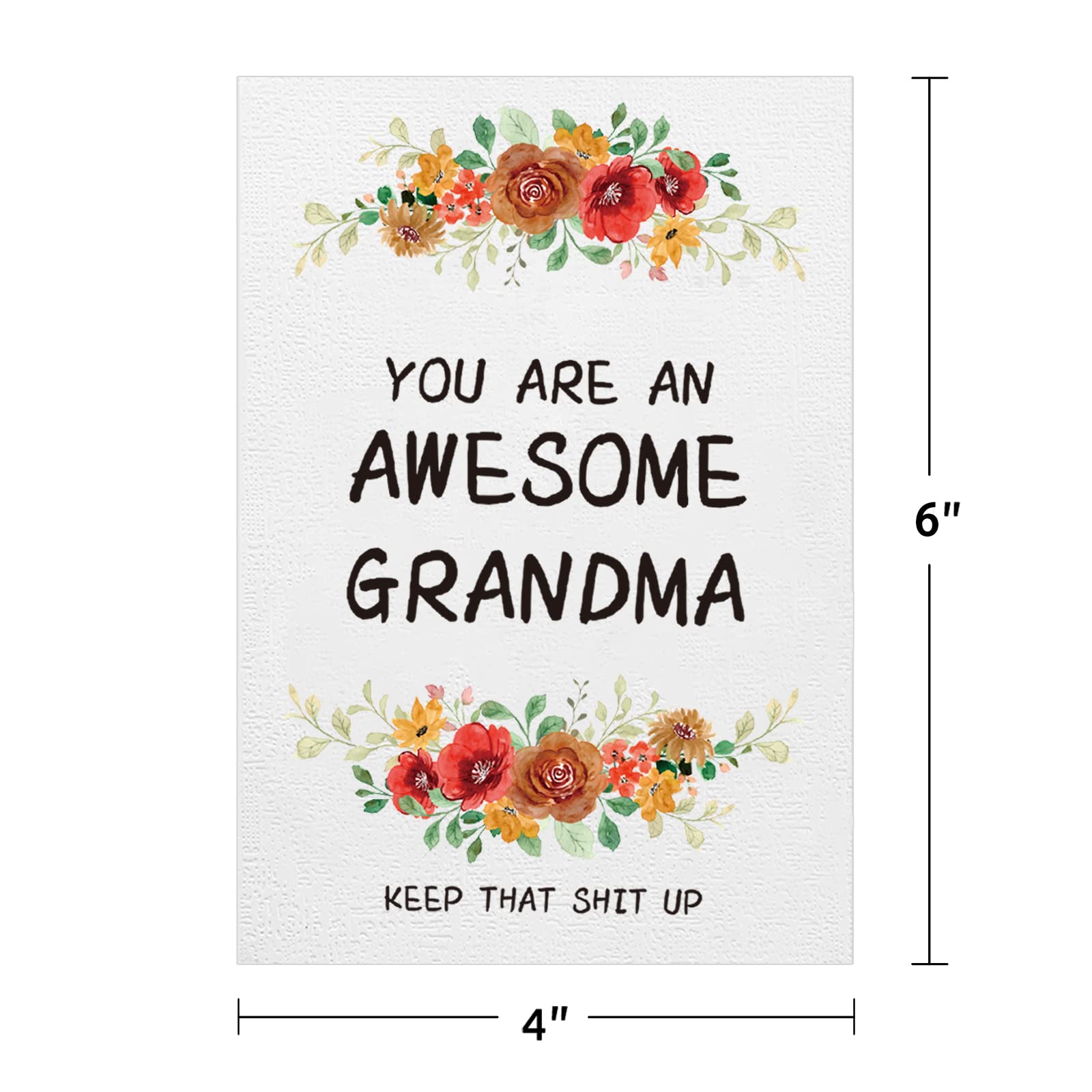 WaaHome Funny Mothers Day Card for Grandma Grandmother Nana, You Are An Awesome Grandma Mothers Day Gifts Card from Grandchildren, Grandma Nana Gift Card for Mothers Day Christmas Birthday