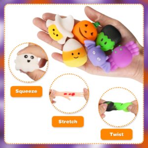 MGparty 48pcs Halloween Squishies Toys for Kids Halloween Party Favors Halloween Goodie Bag Fillers Prizes Halloween Decorations Stress Relief Favor Toys for Kids